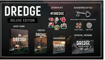 Dredge deluxe édition avec poster, soundtrack base game blackstone ky dlc physical artbook