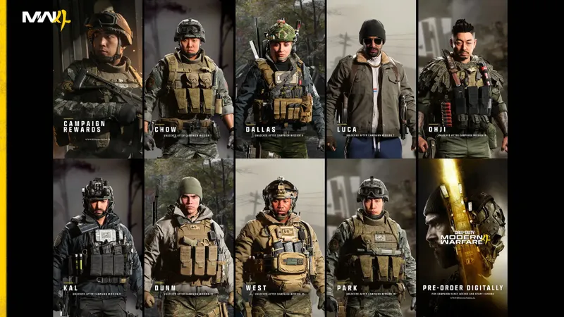 Modern Warfare 4 shows the operators announced as campaign rewards