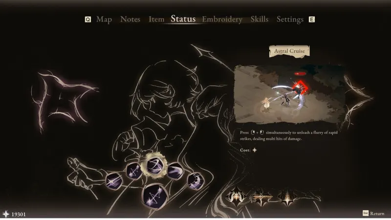 Lunarium: official gameplay visual illustrating the player information in section 3