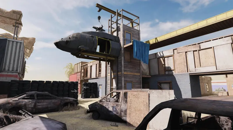 Mapa oficial Shoot House de Call of Duty Mobile con pasillos paralelos