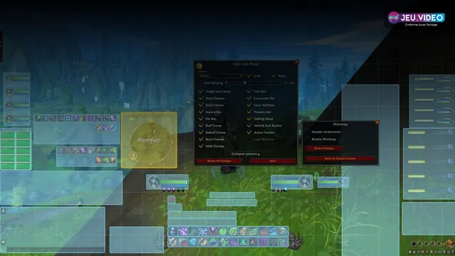 Préréglage moderne officiel de l’interface de World of Warcraft avec les barres d’action centrées