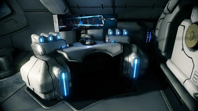 Warframe : visuel officiel de gameplay illustrant les informations joueur de la section 8