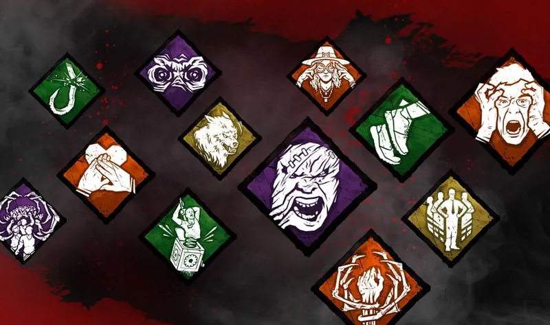 Icônes de compétences de Dead by Daylight pour construire un build survivant débutant avec information, fuite et soutien