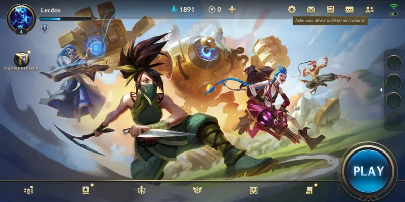 League of Legends Wild Rift - accueil