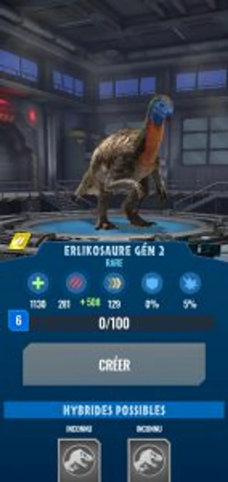 Jurassic World Alive - Création de dinosaure
