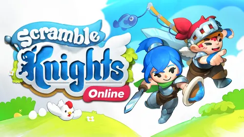 Scramble Knights Online, visuel principal accompagnant le lancement de l’aventure coopérative