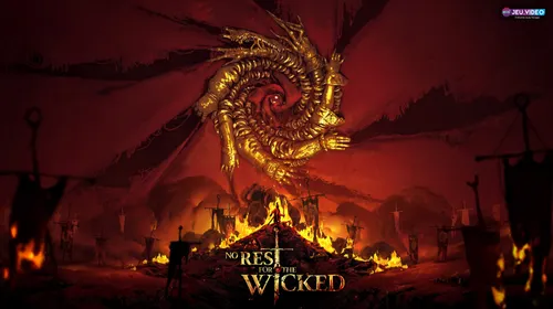 Key art officiel de No Rest for the Wicked pour la sortie 1.0