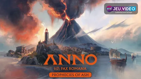 Visuel officiel de l’extension Prophecies of Ash pour Anno 117 : Pax Romana