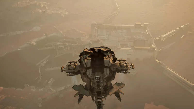 gen ATLAS montrant des ruines et un personnage explorant une planète abandonnée