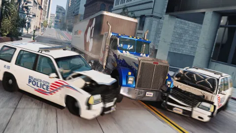 BeamNG.drive, jeu de simulation automobile dont les commandes à la manette sont réglables sur PC