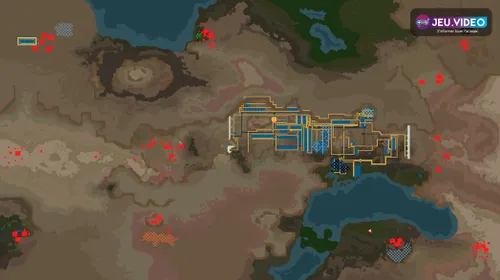 Base Factorio en vue aérienne avec chaînes de production et défenses contre les biters