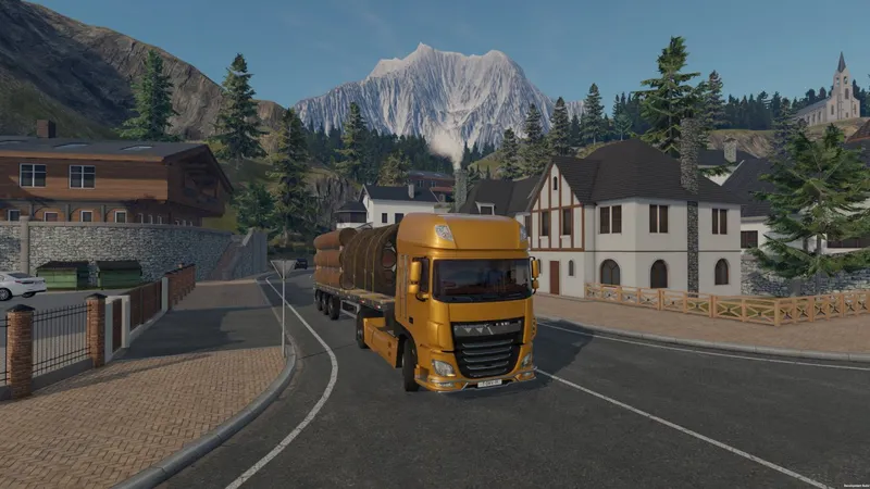 Camion de Truck Driver dans un environnement naturel pour planifier une progression par zones et missions communautaires
