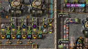 Ligne Factorio Space Age avec modules qualité isolée du reste de la base