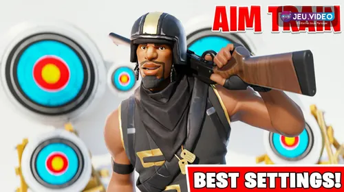 Île Fortnite JARVY AIM TRAIN 2.0 avec espace de pratique pour entraînement de visée et pré-tirs