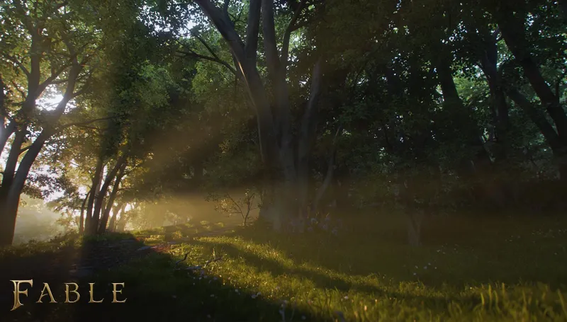 Fable montrant une forêt d’Albion dans le RPG prévu en automne 2026