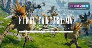 Mage bleu de Final Fantasy XIV lançant un sort de glace contre un grand ennemi pendant une activité de groupe de haut niveau