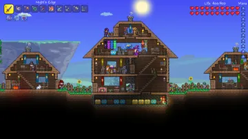 Visuel officiel de Terraria présentant une scène de jeu pour illustrer les premières priorités d’exploration et de construction