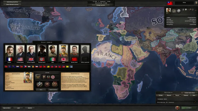 Hearts of Iron IV, captura da galeria oficial do jogo no Steam