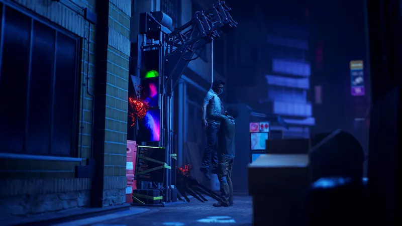 Dead by Daylight gameplay montrant une fuite entre plusieurs survivants