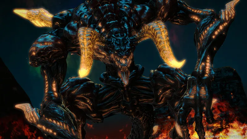 FINAL FANTASY XIV Online en combat de groupe contre un grand adversaire