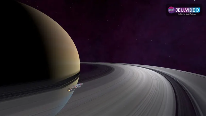 Capture officielle de Periapsis : Gravity Slingshot montrant un vaisseau et des trajectoires orbitales