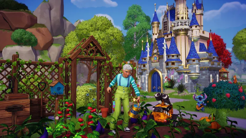 Disney Dreamlight Valley showing the valley and its characters