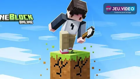 OneBlock Online dans Minecraft avec une île volante et un bloc unique