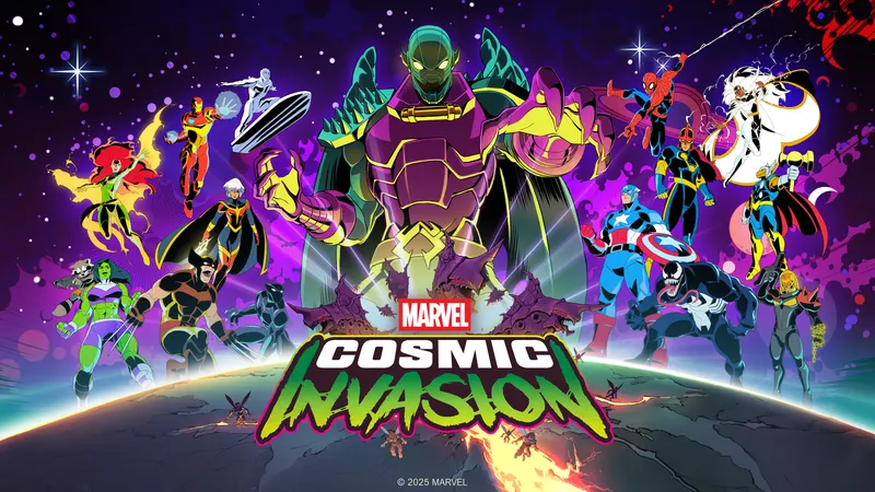 Roster principal de MARVEL Cosmic Invasion face à Annihilus