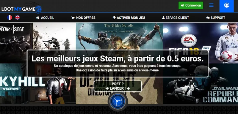 Lootmygames des clé steam gratuites et moins cher