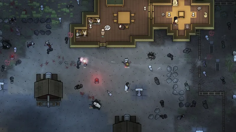 Horde de créatures RimWorld Anomaly approchant une colonie avec couloir défensif à préparer
