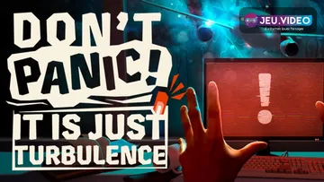 Don't Panic sortie montrant un avion en détresse et le logo du jeu coop PC