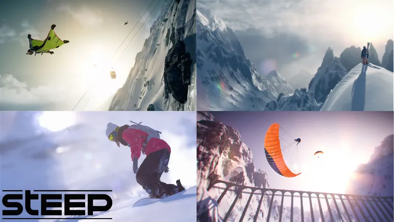 Montage des quatre sports disponibles dans Steep
