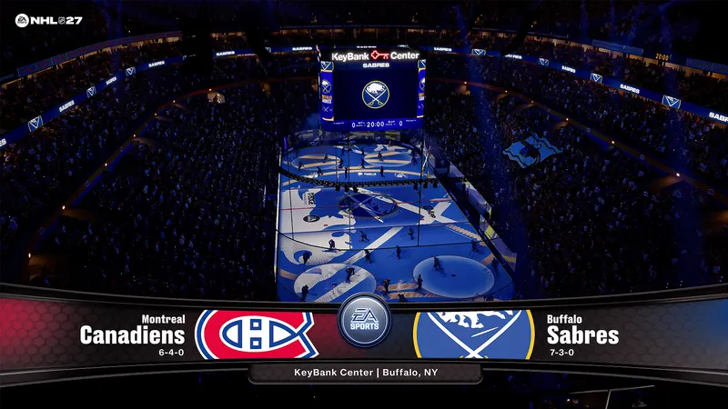 EA Sports NHL 27 avec Buffalo Sabres dans la nouvelle présentation de match