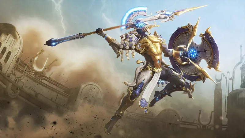 Escouade de Warframe prête à partir en mission de récolte