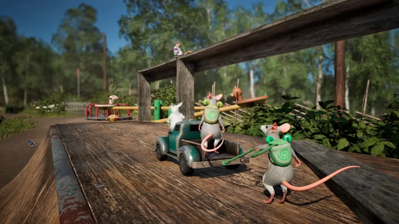 Hela : of Mice & Magic montrant une souris explorant un chemin en forêt