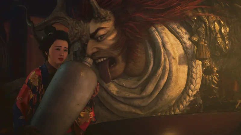 Onimusha : Way of the Sword montrant Shuten Doji dans une scène du trailer