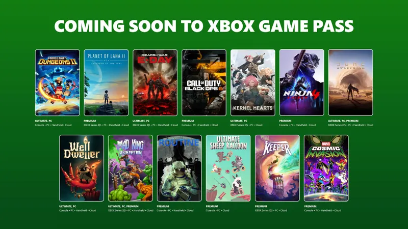 Xbox Game Pass septembre 2026 : visuel de l’annonce et des jeux à venir