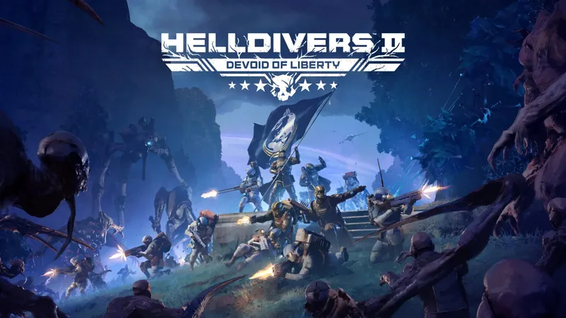 Visuel officiel de Helldivers 2 utilise comme contexte de gameplay pour la section 2 de l'article