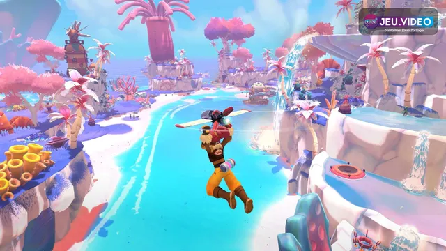 Lou’s Lagoon avec son hydravion et les îles tropicales de Limbo