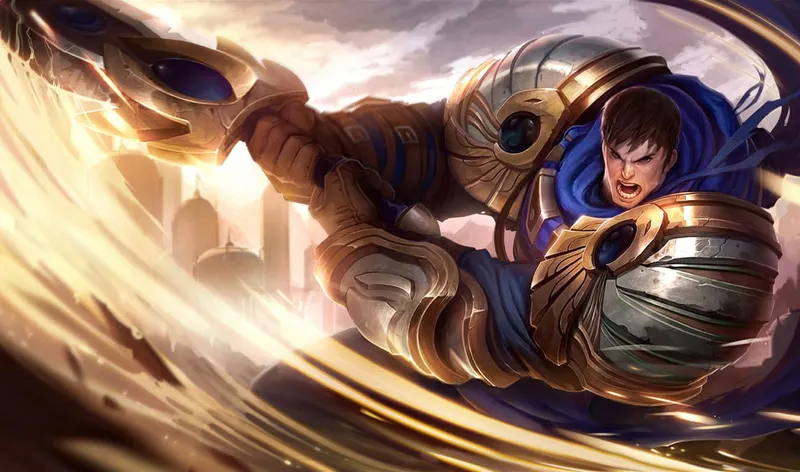 League of Legends presents Garen, a straightforward fighter for beginners