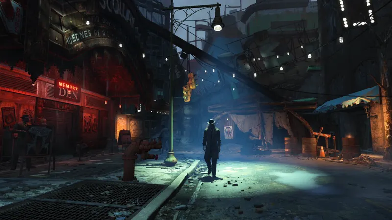 Fallout 4: imagen oficial de gameplay que ilustra la información del jugador de la sección 2
