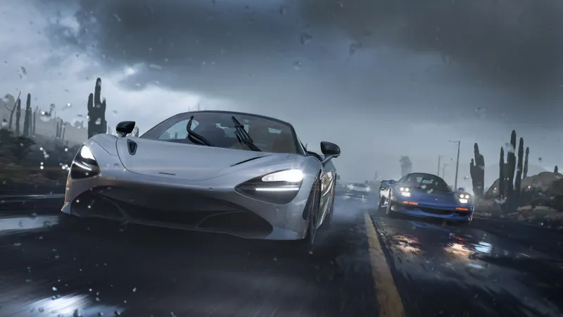 Route large de Forza Horizon 5 adaptée aux essais de suspension drift et de différentiel
