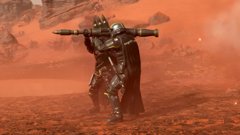 Montage officiel des stratagemes de soutien dans Helldivers 2 avec armes de support et equipements lourds