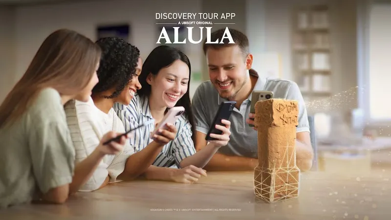 Discovery Tour App: AlUla montrant un artefact en réalité augmentée