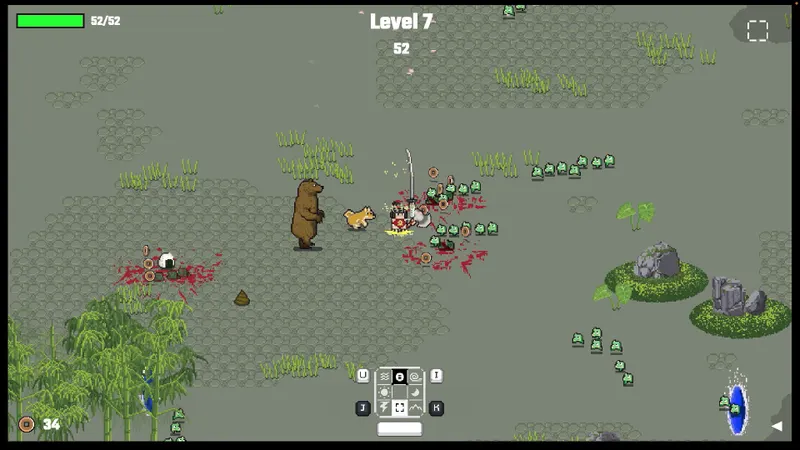 Samurai beat demons illustre ses combats et son ambiance de roguelike