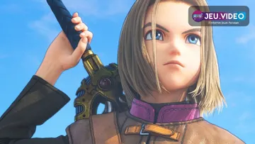 Visuel officiel de Dragon Quest XI S montrant le héros devant Yggdrasil pour un guide de progression débutant