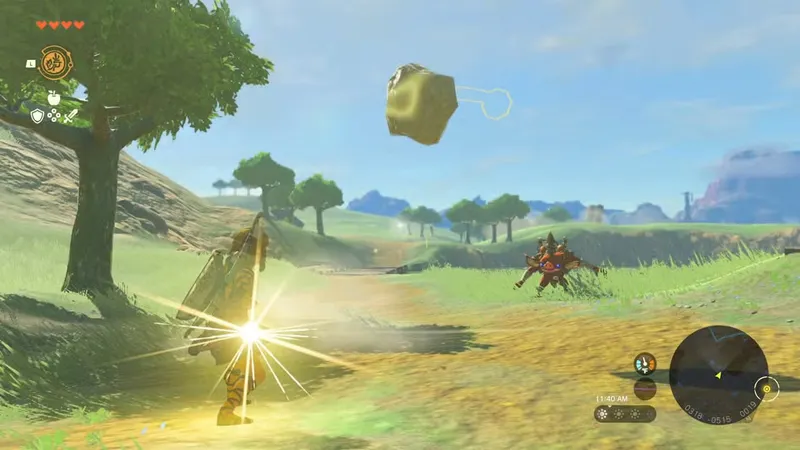 Link uses an ability to create distance again in a dangerous situation