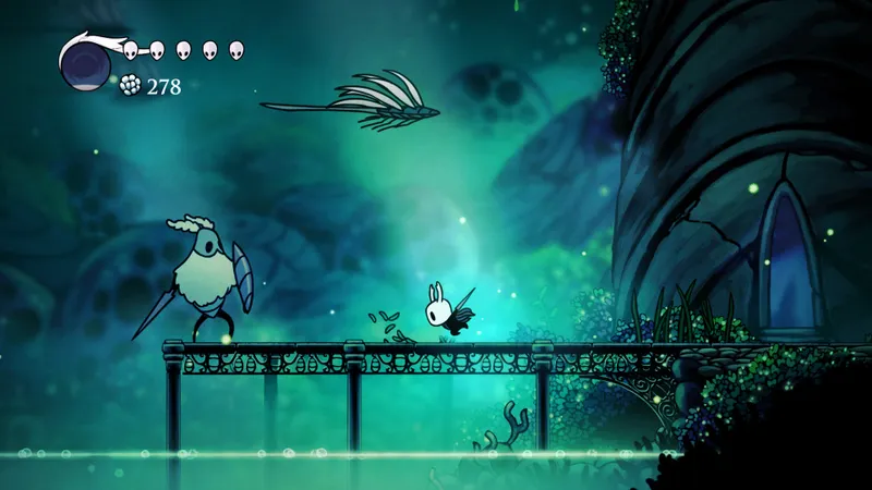 Capture officielle de Hollow Knight montrant le contexte de gameplay pour l'étape 2 du guide joueur