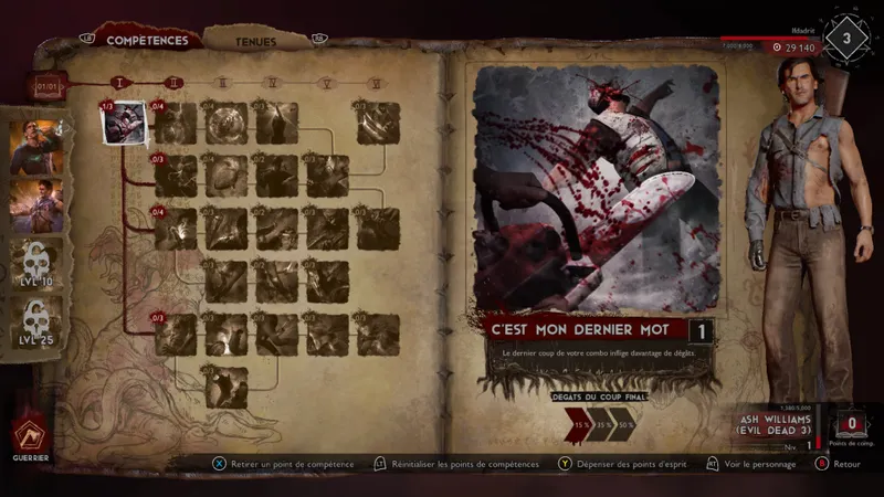 Evil Dead_arbre de compétence