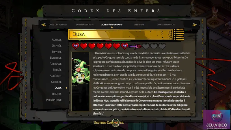 Quickie Hades comment débloquer les compagnons - Dusa